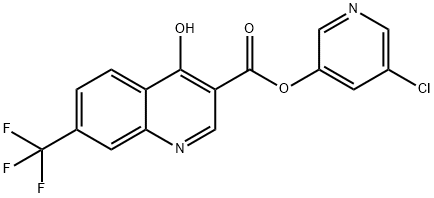 5-Chloropyridin-3-yl 4-hydroxy-7-(trifluoromethyl)quinoline-3-carboxylate 구조식 이미지