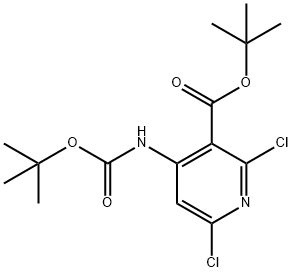 tert-butyl 4-(tert-butoxycarbonylamino)-2,6-dichloronicotinate 구조식 이미지