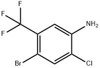 4-Bromo-2-chloro-5-(trifluoromethyl)benzenamine 구조식 이미지