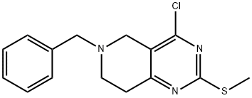 6-benzyl-4-chloro-2-(methylthio)-5,6,7,8-tetrahydropyrido[4,3-d]pyrimidine 구조식 이미지