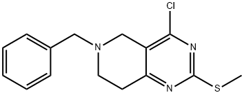 6-benzyl-4-chloro-2-(methylthio)-5,6,7,8-tetrahydropyrido[4,3-d]pyrimidine Structure