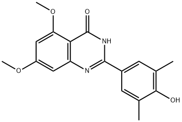 2-(4-HYDROXY-3,5-DIMETHYLPHENYL)-5,7-DIMETHOXYQUINAZOLIN-4(3H)-ONE Structure