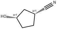 Cis-3-Hydroxycyclopentanecarbonitrile 구조식 이미지