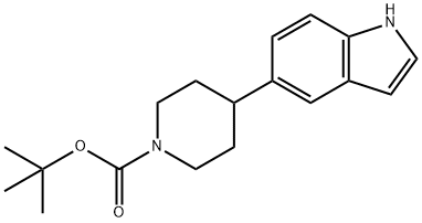 tert-butyl 4-(1H-indol-5-yl)piperidine-1-carboxylate 구조식 이미지