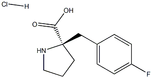2-[(4-fluorophenyl)methyl]-L-Proline hydrochloride 구조식 이미지
