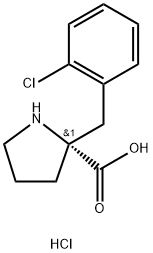 2-[(2-chlorophenyl)methyl]-L-Proline hydrochloride 구조식 이미지