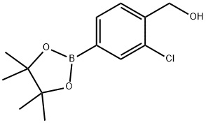 3-Chloro-4-(hydroxymethyl)phenylboronic acid pinacol ester Structure