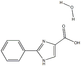 2-Phenyl-1H-imidazole-4-carboxylic acid hydrate 구조식 이미지