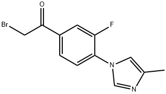 2-bromo-1-(3-fluoro-4-(4-methyl-1H-imidazol-1-yl)phenyl)ethan-1-one 구조식 이미지
