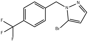 5-Bromo-1-(4-(trifluoromethyl)benzyl)-1H-pyrazole 구조식 이미지