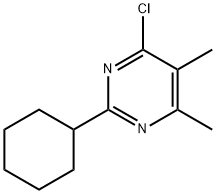 4-chloro-2-cyclohexyl-5,6-dimethylpyrimidine Structure