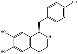 (R)-1-(4-Hydroxybenzyl)-1,2,3,4-tetrahydroisoquinoline-6,7-diol 구조식 이미지