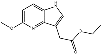 1H-Pyrrolo[3,2-b]pyridine-3-acetic acid, 5-methoxy-, ethyl ester 구조식 이미지