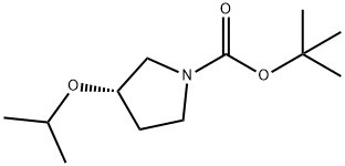 (S)-tert-butyl 3-isopropoxypyrrolidine-1-carboxylate 구조식 이미지