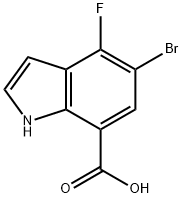 5-bromo-4-fluoro-1H-indole-7-carboxylic acid Structure