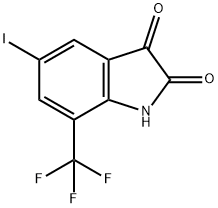 5-Iodo-7-(trifluoromethyl)indoline-2,3-dione 구조식 이미지
