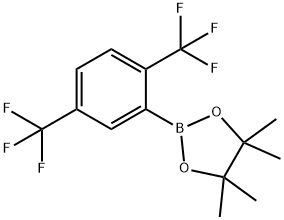 2-(2,5-bis(Trifluoromethyl)phenyl)-4,4,5,5-tetramethyl-1,3,2-dioxaborolane Structure