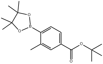 tert-butyl 3-methyl-4-(4,4,5,5-tetramethyl-1,3,2-dioxaborolan-2-yl)benzoate Structure