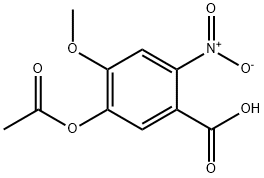 5-acetoxy-4-methoxy-2-nitro-benzoic acid Structure