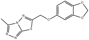 1,3-benzodioxol-5-yl (3-methyl[1,2,4]triazolo[3,4-b][1,3,4]thiadiazol-6-yl)methyl ether 구조식 이미지