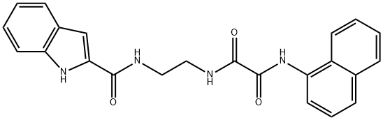 N-{2-[(1H-indol-2-ylcarbonyl)amino]ethyl}-N'-(naphthalen-1-yl)ethanediamide 구조식 이미지