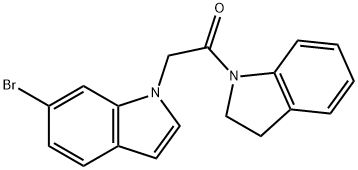 2-(6-bromo-1H-indol-1-yl)-1-(2,3-dihydro-1H-indol-1-yl)ethanone 구조식 이미지