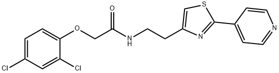 2-(2,4-dichlorophenoxy)-N-{2-[2-(pyridin-4-yl)-1,3-thiazol-4-yl]ethyl}acetamide 구조식 이미지