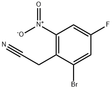 (2-Bromo-4-fluoro-6-nitrophenyl)acetonitrile 구조식 이미지