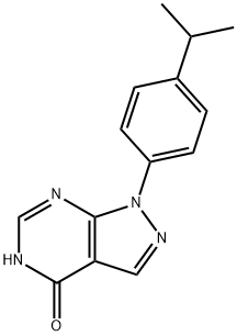 1-(4-Isopropylphenyl)-1H-pyrazolo[3,4-d]pyrimidin-4(5H)-one 구조식 이미지