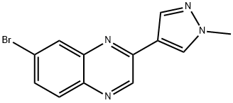 7-bromo-2-(1-methyl-1H-pyrazol-4-yl)Quinoxaline 구조식 이미지