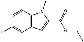 ethyl 5-fluoro-1-methyl-1H-indole-2-carboxylate 구조식 이미지