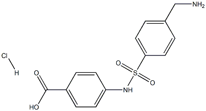 4-(4-(Aminomethyl)phenylsulfonamido)benzoic acid hydrochloride Structure