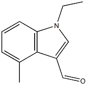 1-ETHYL-4-METHYL-1H-INDOLE-3-CARBALDEHYDE 구조식 이미지