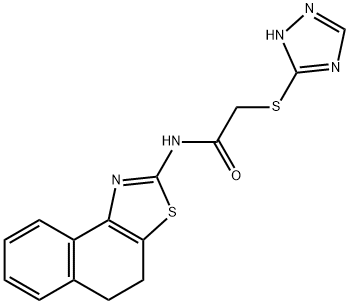 N-(4,5-dihydronaphtho[1,2-d][1,3]thiazol-2-yl)-2-(4H-1,2,4-triazol-3-ylsulfanyl)acetamide 구조식 이미지
