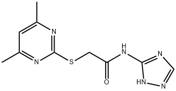 2-[(4,6-dimethylpyrimidin-2-yl)sulfanyl]-N-(1H-1,2,4-triazol-3-yl)acetamide 구조식 이미지