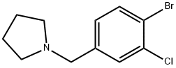 1-[(4-Bromo-3-chlorophenyl)methyl]-pyrrolidine 구조식 이미지