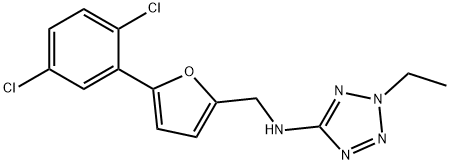 N-{[5-(2,5-dichlorophenyl)-2-furyl]methyl}-N-(2-ethyl-2H-tetraazol-5-yl)amine Structure