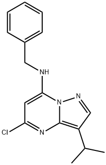 benzyl-(5-chloro-3-iso-propylpyrazolo[1,5-a]pyrimidin-7-yl)-amine Structure