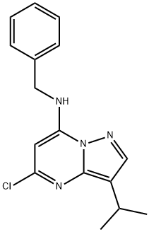 benzyl-(5-chloro-3-iso-propylpyrazolo[1,5-a]pyrimidin-7-yl)-amine 구조식 이미지