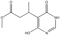 methyl 3-(1,6-dihydro-4-hydroxy-6-oxopyrimidin-5-yl)butanoate 구조식 이미지