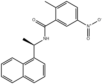2-Methyl-N-(1R-naphthalen-1-yl-ethyl)-5-nitrobenzamide 구조식 이미지