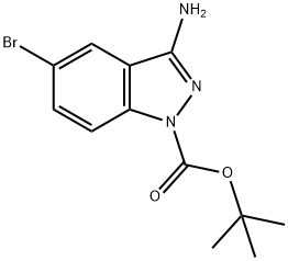 tert-butyl 3-amino-5-bromo-1H-indazole-1-carboxylate 구조식 이미지