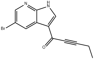 1-(5-bromo-1H-pyrrolo[2,3-b]pyridin-3-yl)pent-2-yn-1-one 구조식 이미지