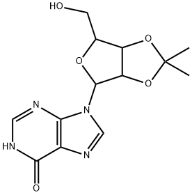 9-[6-(hydroxymethyl)-2,2-dimethyltetrahydrofuro[3,4-d][1,3]dioxol-4-yl]-1,9-dihydro-6H-purin-6-one 구조식 이미지