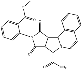 methyl 2-(8-carbamoyl-9,11-dioxo-8a,9,11,11a-tetrahydro-8H-pyrrolo[3',4':3,4]pyrrolo[2,1-a]isoquinolin-10(11bH)-yl)benzoate Structure