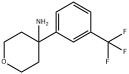 4-(3-Trifluoromethylphenyl)tetrahydropyran-4-amine Structure