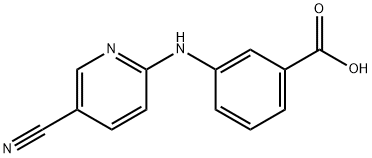 3-(5-cyanopyridin-2-ylamino)benzoic acid 구조식 이미지