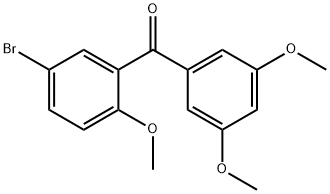 (5-Bromo-2-Methoxyphenyl)(3,5-Dimethoxyphenyl)Methanone 구조식 이미지