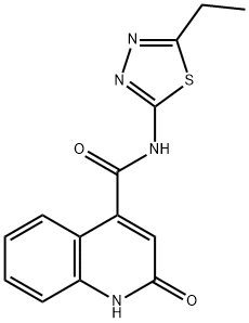 N-(5-ethyl-1,3,4-thiadiazol-2-yl)-2-hydroxyquinoline-4-carboxamide Structure