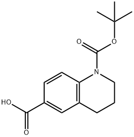 3,4-Dihydro-2H-quinoline-1,6-dicarboxylic acid 1-tert-butyl ester Structure